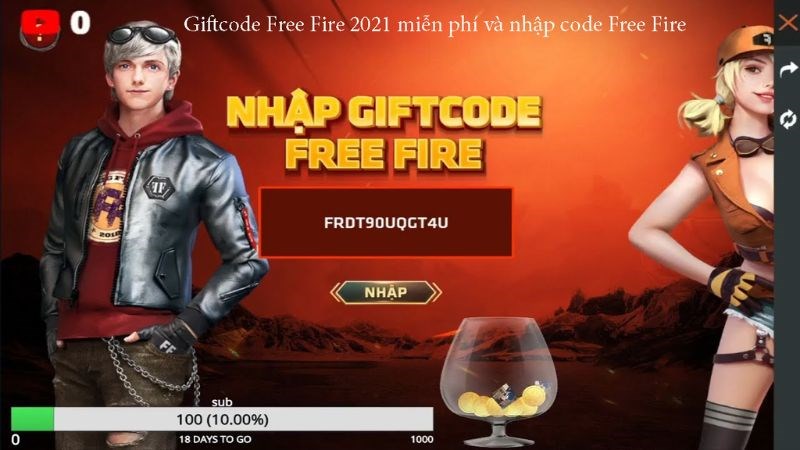 Nhận kim cương Free Fire bằng giftcode