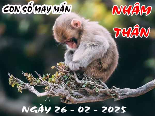 Con số tài lộc tuổi Nhâm Thân ngày 26/2/2025 thứ 4 hôm nay